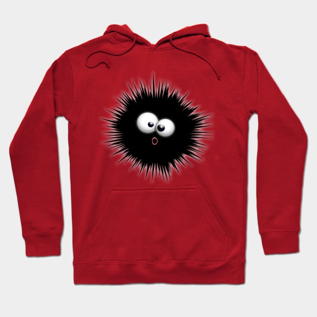 Sea Urchin Cartoon funny dazzled face Hoodie by BluedarkArt